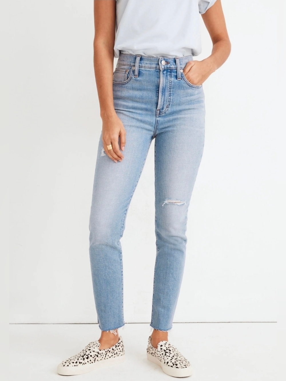 ❤️ MADEWELL HIGH RISE PERFECT VINTAGE JEANS IN COFFEY WASH, WORN IN EDITION, 23